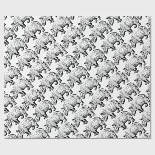 Nashorn Cadeaupapier (Vlak)