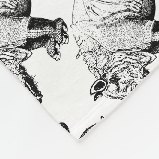 Nashorn Fleece Deken (Hoek)