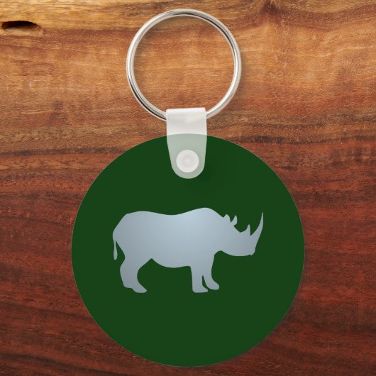 Nashorn rhino rhinoceros sleutelhanger (Voorkant)