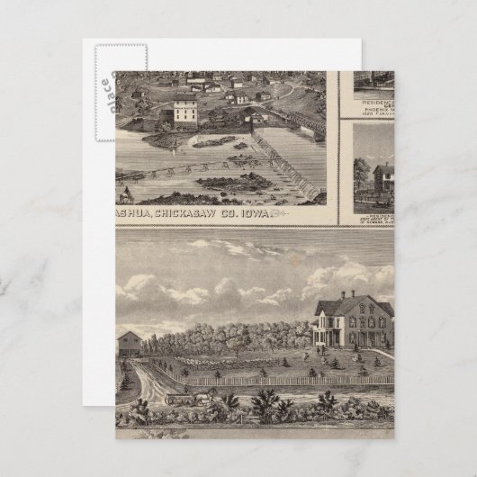 Nashua-boerderij en verblijf briefkaart (Voorkant / Achterkant)