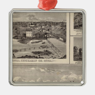 Nashua-boerderij en verblijf metalen ornament