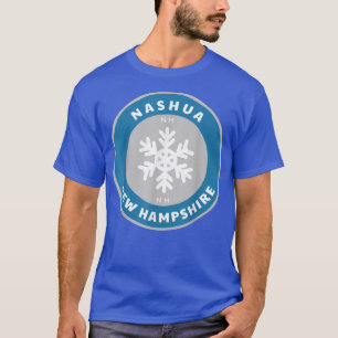 Nashua New Hampshire NE Winter Snowflake Souv T-shirt