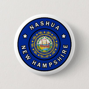 Nashua New Hampshire Ronde Button 5,7 Cm