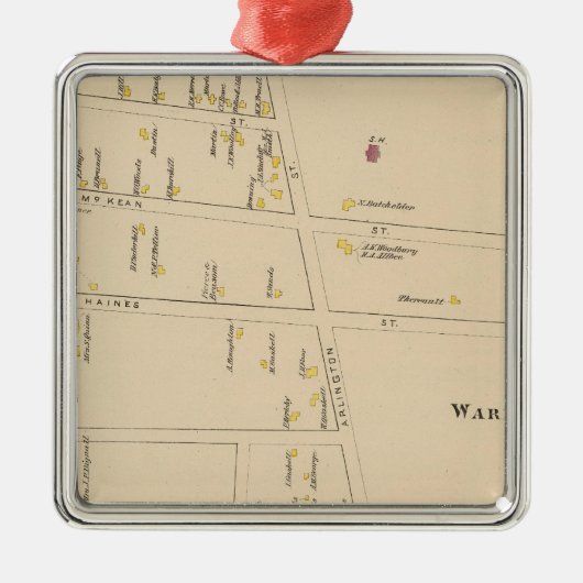 Nashua, Ward 7, Edgeville Metalen Ornament (Voorkant)