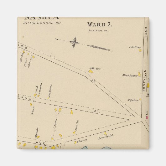 Nashua, wijk 78 magneet (Voorkant)