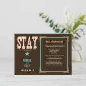 Nashville-accommodatiekaart:  Turkoois Informatiekaartje (Staand voorkant)