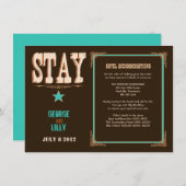 Nashville-accommodatiekaart:  Turkoois Informatiekaartje (Voorkant / Achterkant)