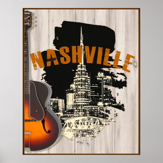 Nashville Acoustic Guitar Poster (Voorkant)