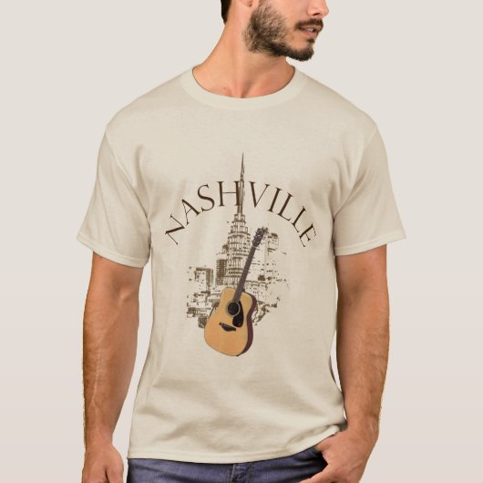 Nashville Acoustic Guitar T-shirt (Voorkant)