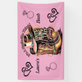 Nashville Afscheidsparty - Laarzen en Glitters Spandoek (Verticaal)