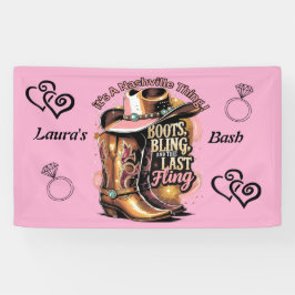 Nashville Afscheidsparty voor de Bruid - Laarzen e Spandoek