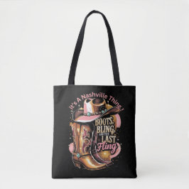 Nashville Afscheidsparty voor de Bruid -“Laarzen,  Tote Bag