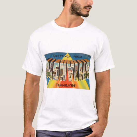NASHVILLE ANSICHTKAART T-SHIRT (Voorkant)