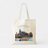 Nashville Aquarel Verjaardagsweekend Tote Bag (Achterkant)