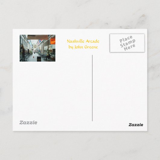 Nashville Arcade Briefkaart (Achterkant)