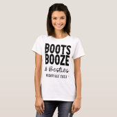 Nashville Bachelorette Boots Booze Besties Aangepa T-shirt (Voorkant volledig)