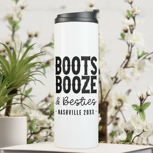 Nashville Bachelorette Boots Booze Besties Aangepa Thermosbeker
