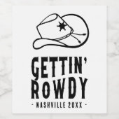 Nashville Bachelorette-feest aangepaste 'Getting R Wijn Etiket (Enkel label)