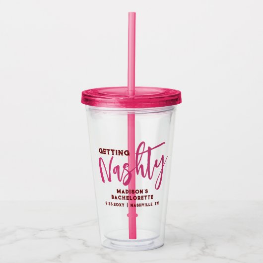 Nashville Bachelorette Get Nashty Favor Acryl Drinkbeker (Voorkant)