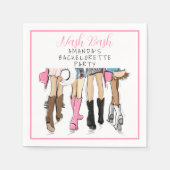 Nashville Bachelorette Hand getrokken Mode Servet (Voorkant)