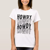 Nashville Bachelorette Howdy Custom Bridesmaid T-shirt (Voorkant)