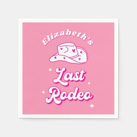 Nashville Bachelorette Laatste Rodeo Servet (Voorkant)
