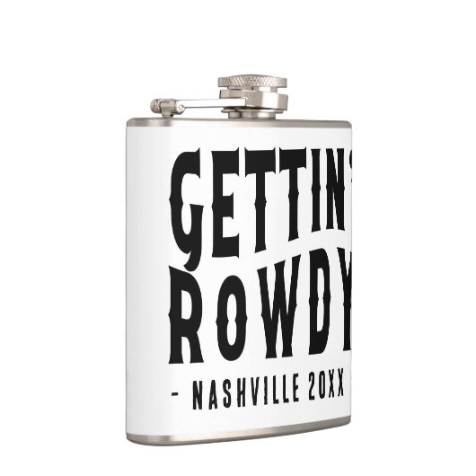 Nashville Bachelorette Party Custom Getting Rowdy Heupfles (Rechts)