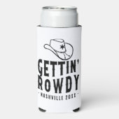 Nashville Bachelorette Party Custom Getting Rowdy Seltzer Blikjeskoeler (Seltzer Achterkant)