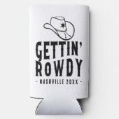 Nashville Bachelorette Party Custom Getting Rowdy Seltzer Blikjeskoeler (Achterkant)