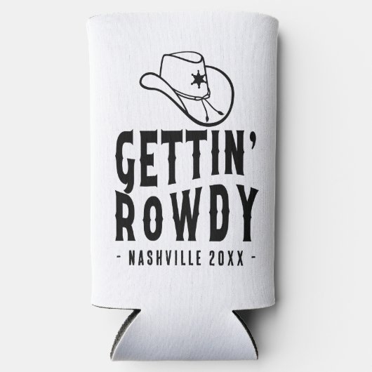 Nashville Bachelorette Party Custom Getting Rowdy Seltzer Blikjeskoeler (Voorkant)