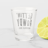 Nashville Bachelorette Party Custom Getting Rowdy Shot Glas (Achterkant)