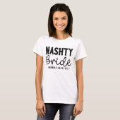 Nashville Bachelorette Party Custom Nashty Bride T-shirt (Voorkant volledig)