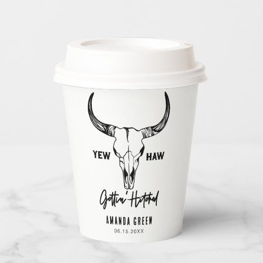 Nashville Bachelorette Party Gettin Hitched Custom Papieren Bekers (Voorkant)