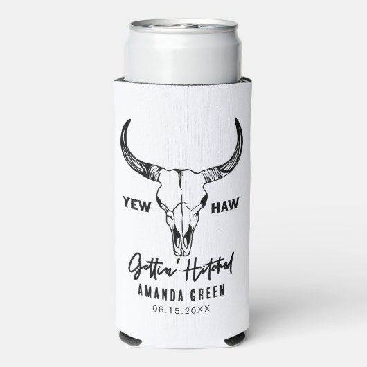 Nashville Bachelorette Party Gettin Hitched Custom Seltzer Blikjeskoeler (Seltzer Achterkant)