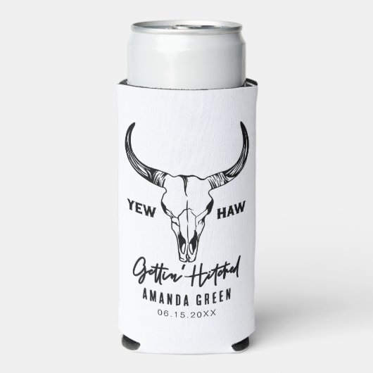 Nashville Bachelorette Party Gettin Hitched Custom Seltzer Blikjeskoeler (Seltzer Voorkant)