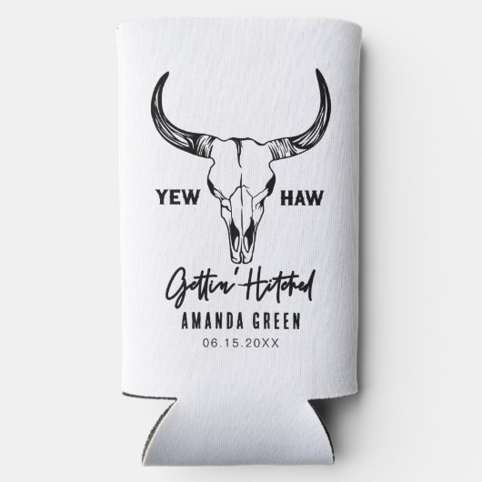 Nashville Bachelorette Party Gettin Hitched Custom Seltzer Blikjeskoeler (Achterkant)