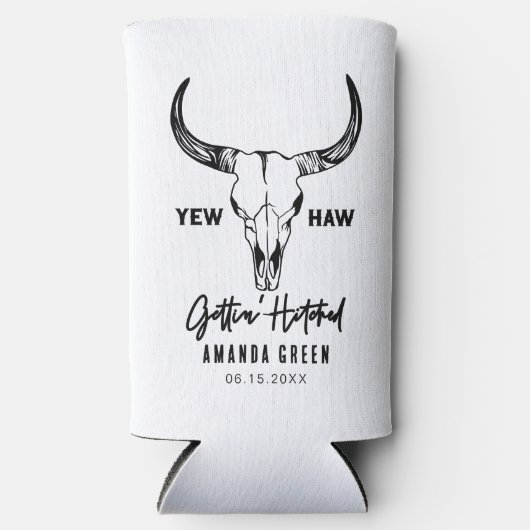 Nashville Bachelorette Party Gettin Hitched Custom Seltzer Blikjeskoeler (Voorkant)