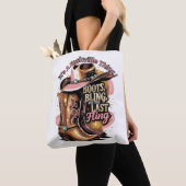 Nashville Bachelorette Party - "Laarzen, Bling," Tote Bag (Dichtbij)