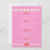 Nashville Bachelorette Party Pink Itinerary Aankondiging (Voorkant)