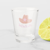 Nashville Bachelorette Party Roze Cowboy Pet Shot Glas (Achterkant)