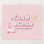 Nashville Bachelorette Party Sparkeling Wine Label Sparkling Wijnetiket (Enkel label)