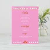 Nashville Bachelorette Pink Packing List Aankondiging (Staand voorkant)