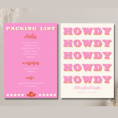 Nashville Bachelorette Pink Packing List Aankondiging