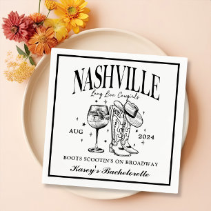 Nashville Bachelorette Rodeo Cocktail Servet