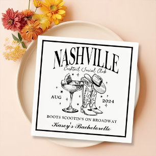 Nashville Bachelorette Rodeo Cocktail Servet