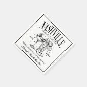 Nashville Bachelorette Rodeo Cocktail Servet (Hoek)