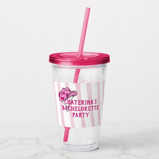 Nashville Bachelorette Rodeo Weekend Acryl Drinkbeker (Achterkant)