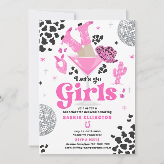 Nashville Bachelorette Rodeo Weekend Kaart (Voorkant)