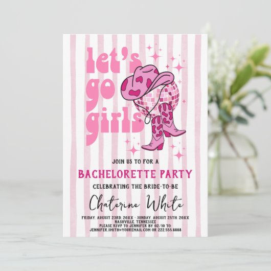 Nashville Bachelorette Rodeo Weekend Kaart (Staand voorkant)