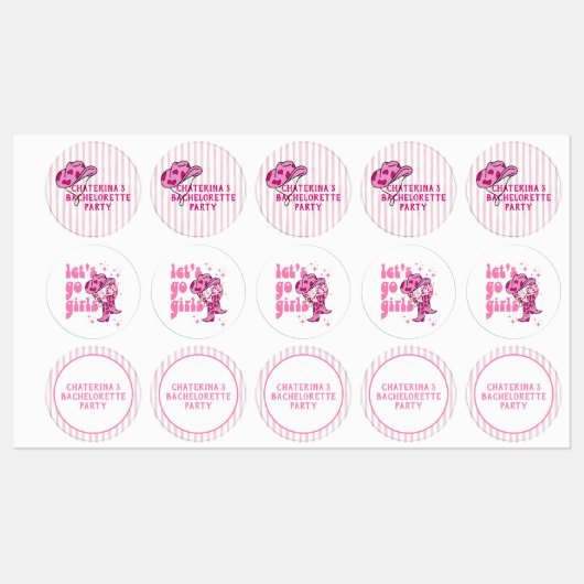 Nashville Bachelorette Rodeo Weekend Labels (Vel)